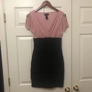 Pink/black dress